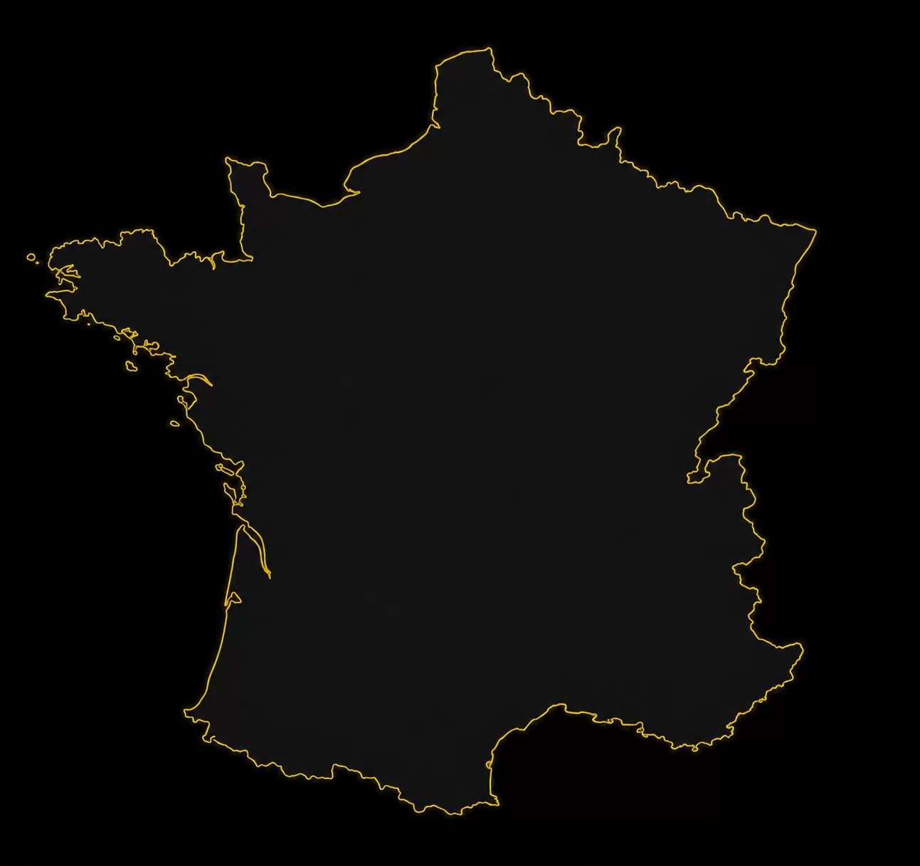 Carte des villes d'intervention de Will Create Production en France